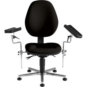 Blodpr�vetagningsstol, Simpex Haemo-Lift, Vario, sort, roterbar *Denne vare tages ikke retur*