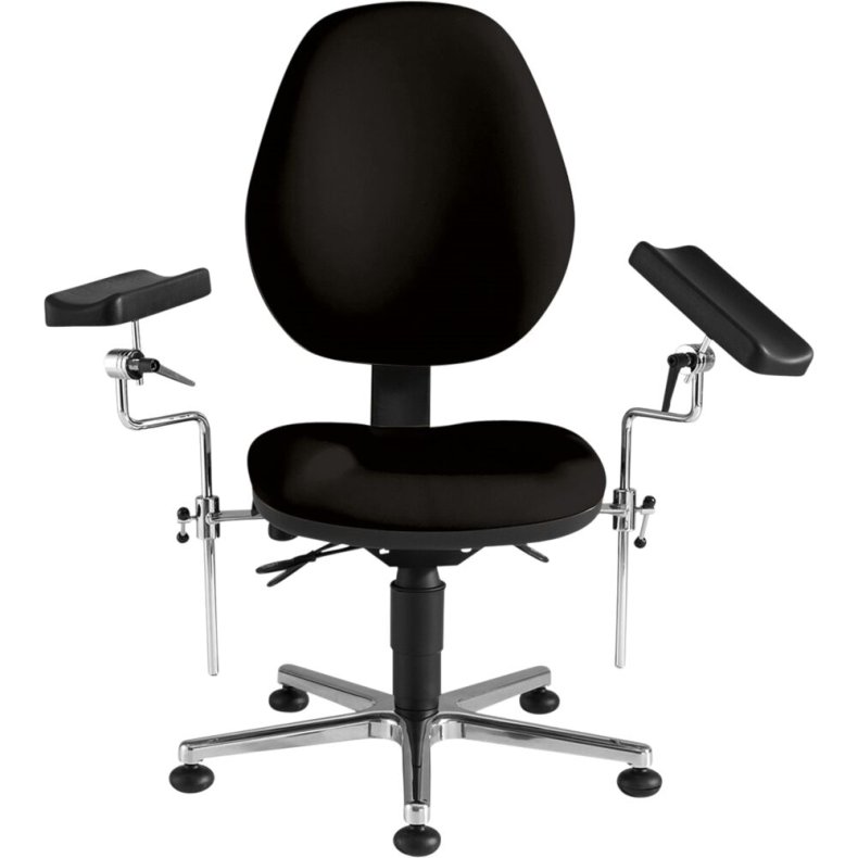 Blodpr�vetagningsstol, Simpex Haemo-Lift, Vario, sort, roterbar *Denne vare tages ikke retur*