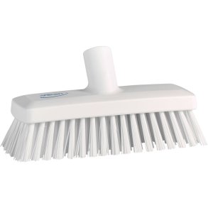 Gulv- og v�gvaskeb�rste, Vikan, 22,5x7,5x11,5cm, hvid, polyester/PP/rustfrit st�l, 22,5 cm, stiv