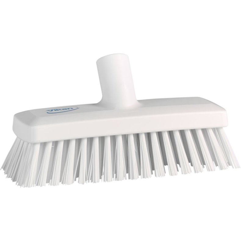 Gulv- og v�gvaskeb�rste, Vikan, 22,5x7,5x11,5cm, hvid, polyester/PP/rustfrit st�l, 22,5 cm, stiv