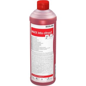 Sanitetsreng�ring, Ecolab MAXX Into Citrus2, 1 l, sur/kalkh�mmende, med farve og parfume