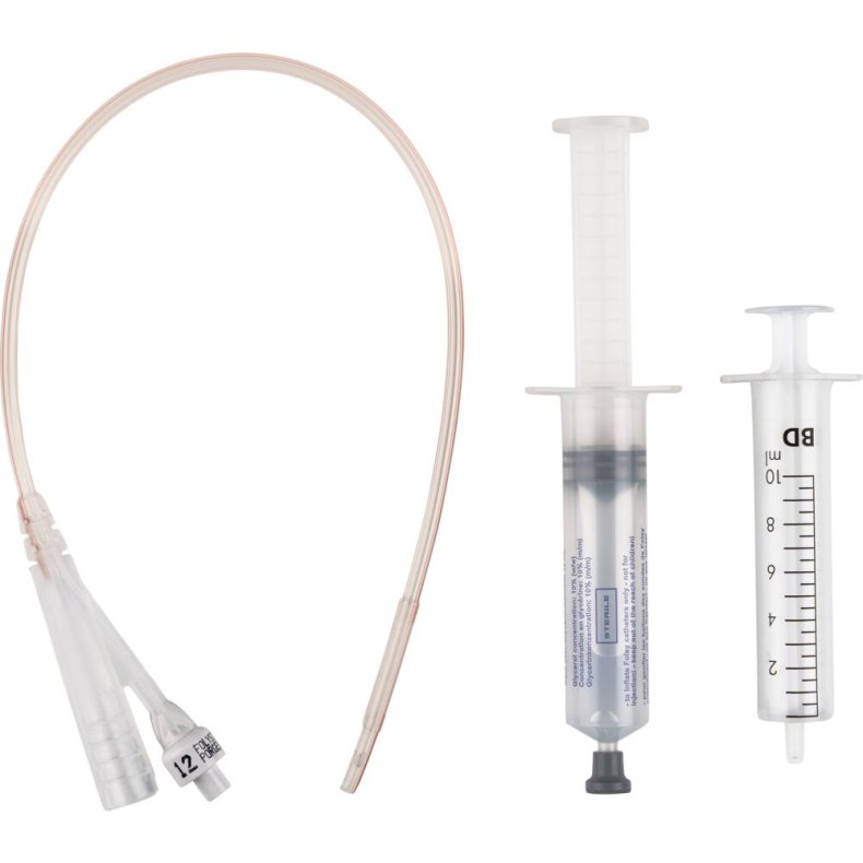 2-vejs foley kateter, Folysil LT X-tra, open end, CH 12, 40cm, 10 ml, standard ballon, inkl. glycerinspr�jte, steril *Denne vare tages ikke retur*