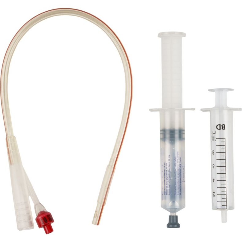 2-vejs foley kateter, Folysil LT X-tra, open end, CH 18, 40cm, 10 ml, standard ballon, inkl. glycerinspr�jte, steril *Denne vare tages ikke retur*