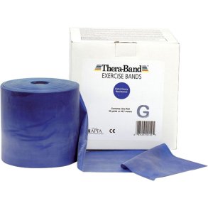 Elastikb�nd, Theraband, 45,7m, bl�, ekstra st�rk *Denne vare tages ikke retur*