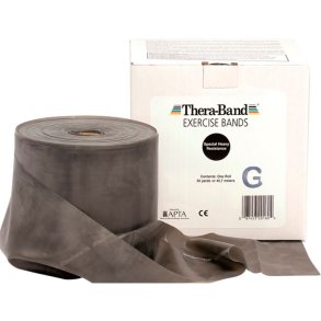 Elastikb�nd, Theraband, 45,7m, sort, specielt st�rk *Denne vare tages ikke retur*