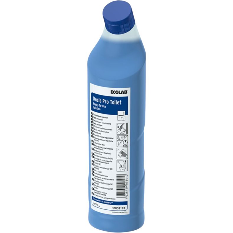 Doseringsflaske, Ecolab, 750 ml, med vippel�g, til Oasis Pro toilet