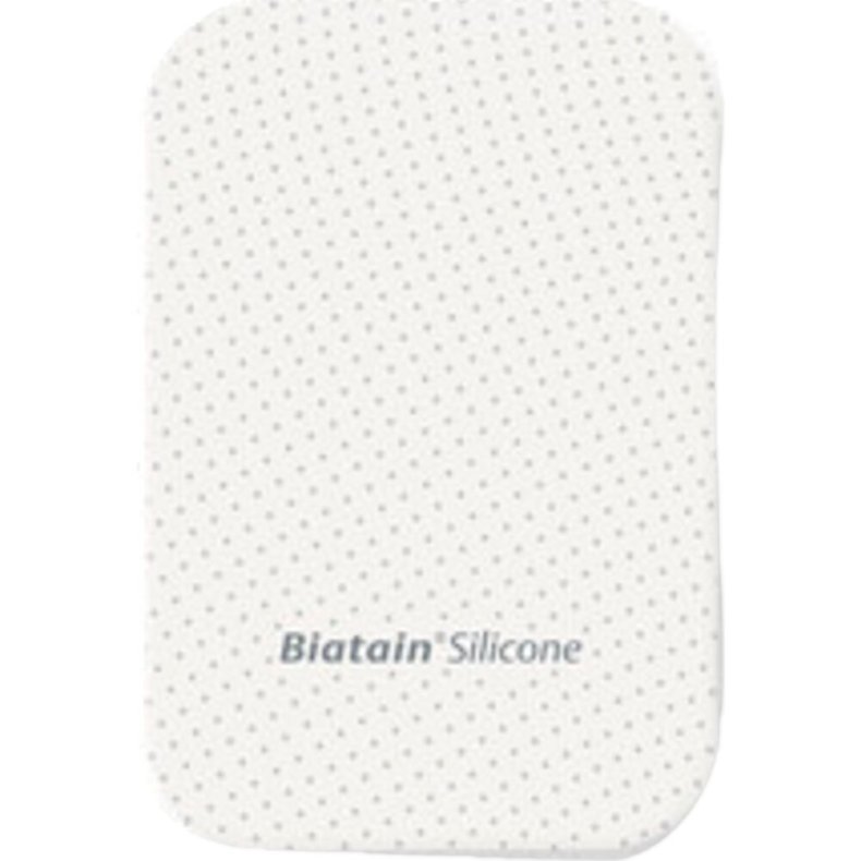 Skumbandage, Biatain Silicone, 5x7,5cm, m/silikonekontaktlag, u/kl�b, latexfri, steril, engangs *Denne vare tages ikke retur*
