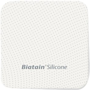 Skumbandage, Biatain Silicone, 7,5x7,5cm, m/silikonekontaktlag, u/kl�b, latexfri, steril, engangs *Denne vare tages ikke retur*
