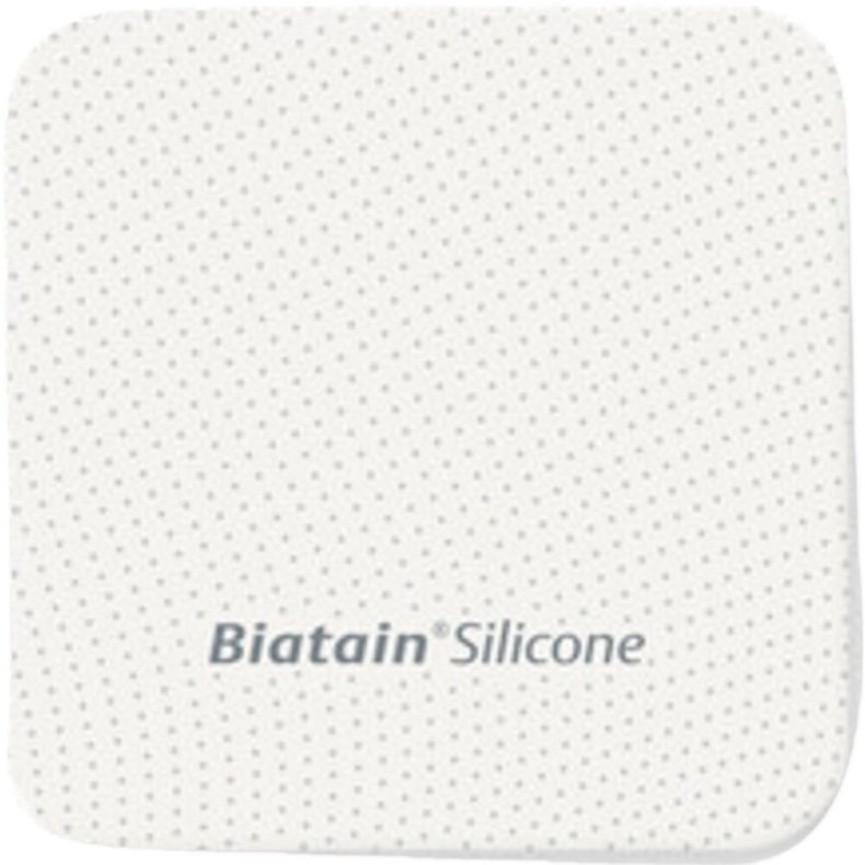 Skumbandage, Biatain Silicone, 7,5x7,5cm, m/silikonekontaktlag, u/kl�b, latexfri, steril, engangs *Denne vare tages ikke retur*