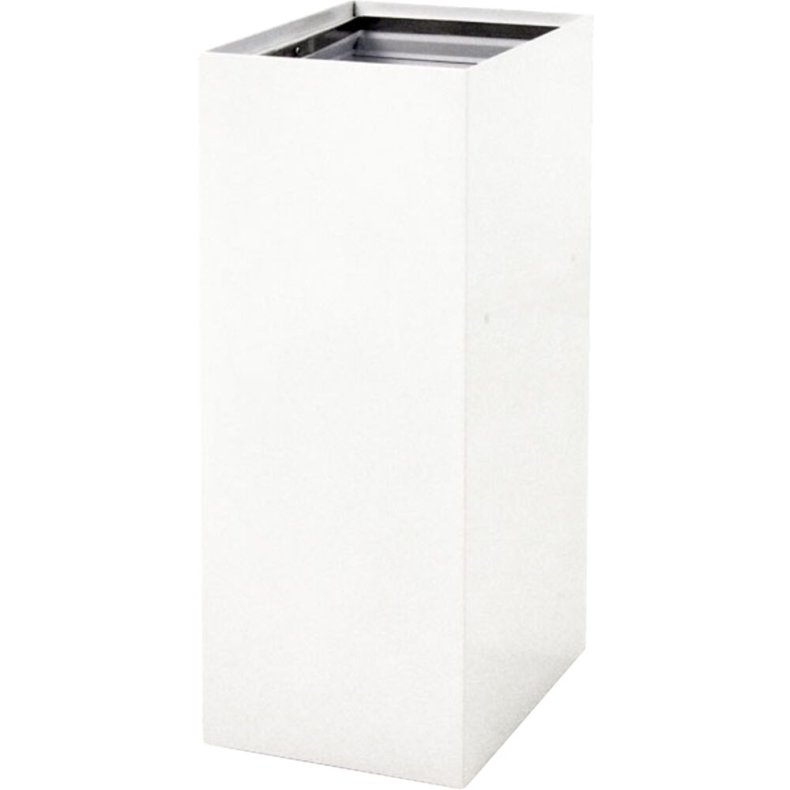 Affaldsspand, V-Part, hvid, pulverlakeret st�l, 60 l, modulopbygget til kildesortering *Denne vare tages ikke retur*