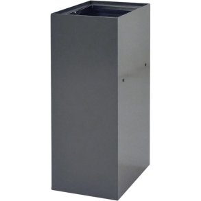 Affaldsspand, V-Part, m�rkegr�, pulverlakeret st�l, 60 l, modulopbygget til kildesortering