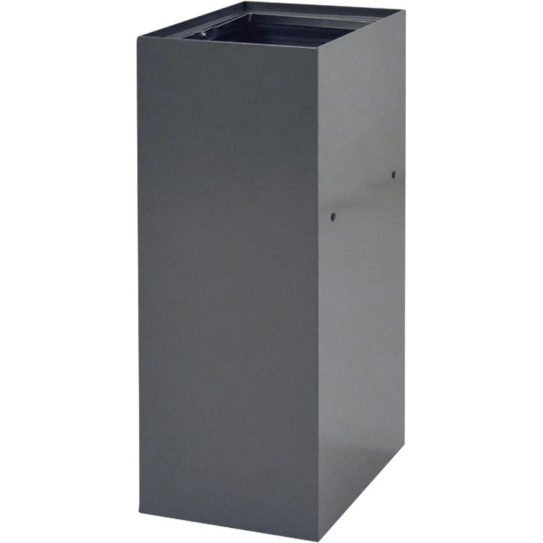 Affaldsspand, V-Part, m�rkegr�, pulverlakeret st�l, 60 l, modulopbygget til kildesortering