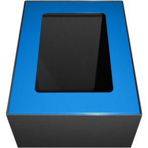 Topindsats, V-Part, bl�, pulverlakeret st�l, �bent indkast, til modulopbygget serie, 55 og 60 liter *Denne vare tages ikke retur*