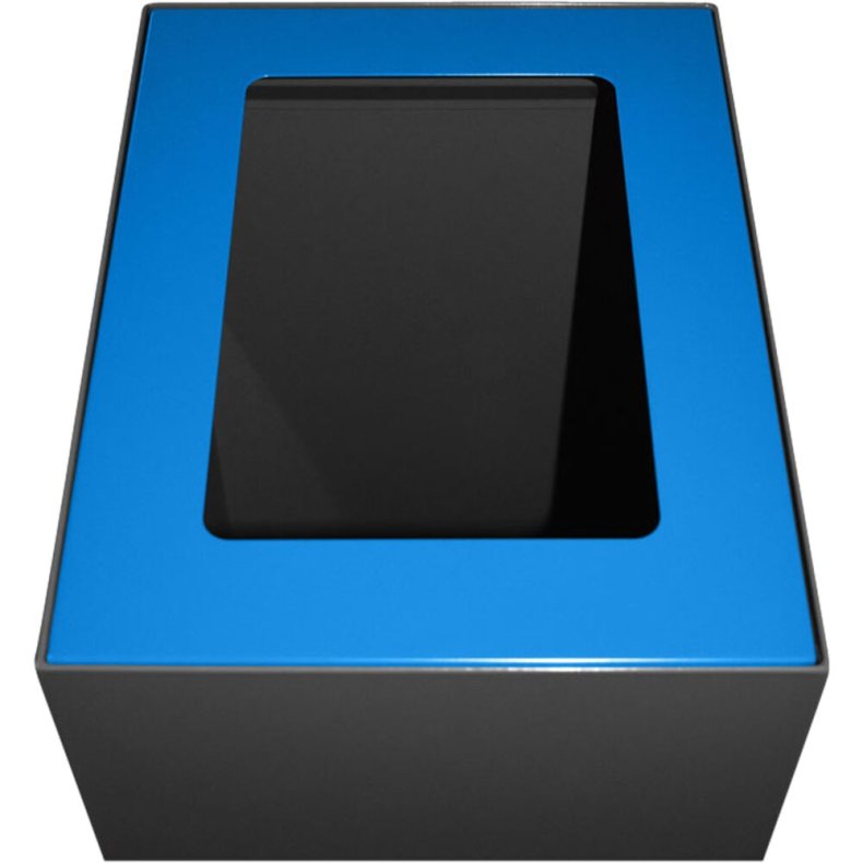 Topindsats, V-Part, bl�, pulverlakeret st�l, �bent indkast, til modulopbygget serie, 55 og 60 liter *Denne vare tages ikke retur*
