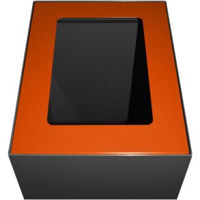 Topindsats, V-Part, orange, pulverlakeret st�l, �bent indkast, til modulopbygget serie, 55 og 60 liter *Denne vare tages ikke retur*