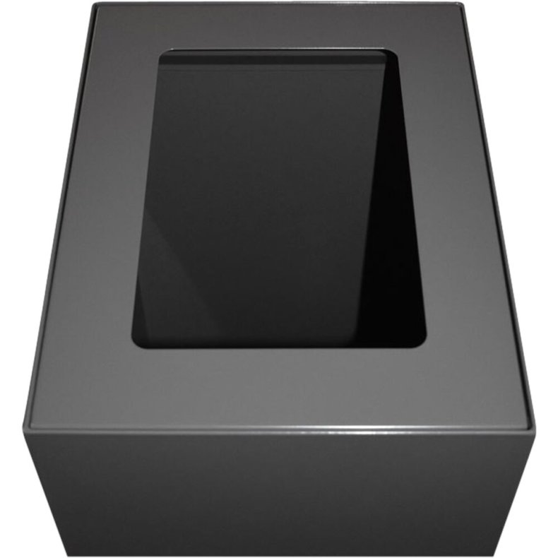 Topindsats, V-Part, m�rkegr�, pulverlakeret st�l, �bent indkast, til modulopbygget serie, 55 og 60 liter *Denne vare tages ikke retur*