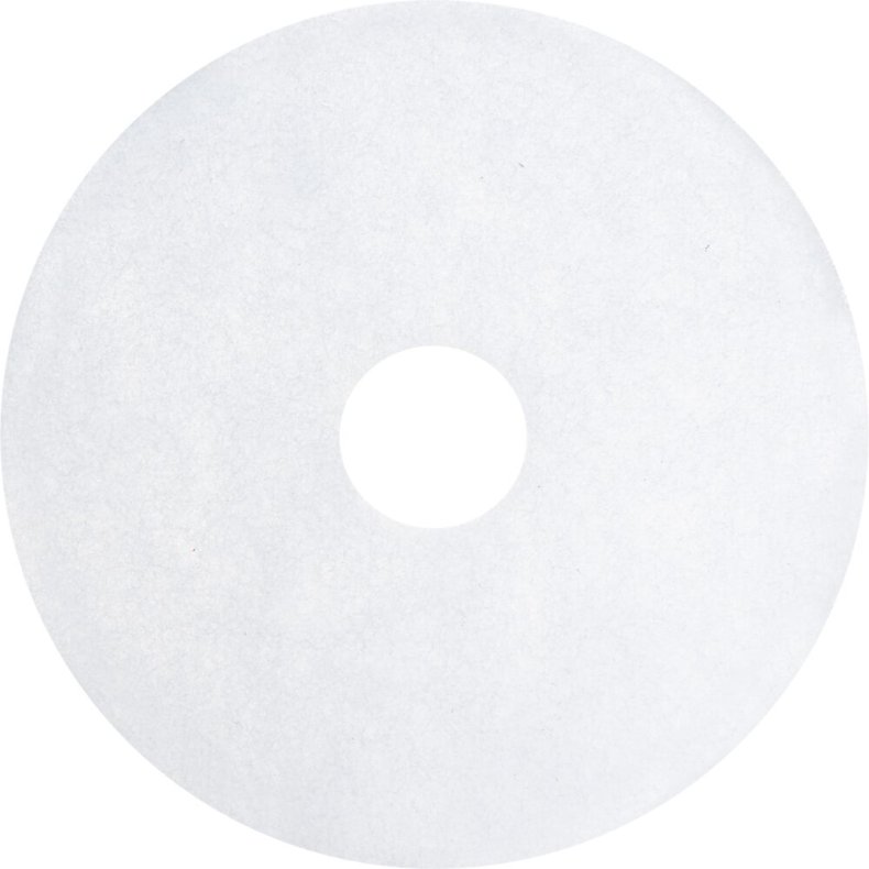 Gulvrondel, 11", �280mm, hvid, genanvendt PET fiber, til polering *Denne vare tages ikke retur*