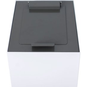 L�g, V-Part, m�rkegr�, pulverlakeret st�l, soft close, til modulopbygget serie, 55 og 60 liter *Denne vare tages ikke retur*
