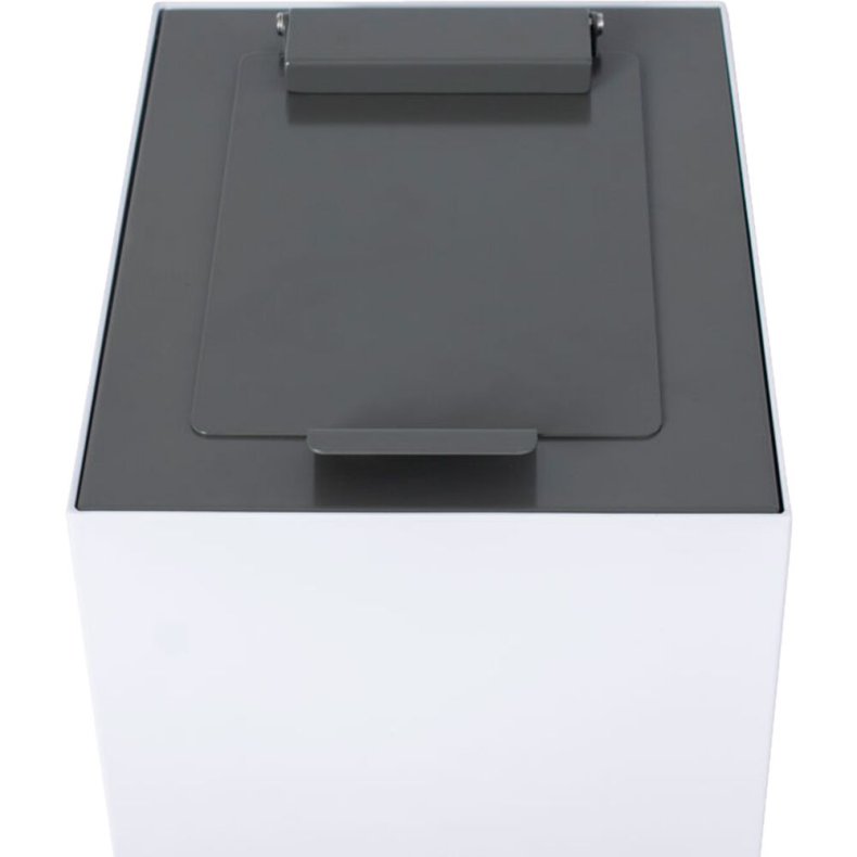L�g, V-Part, m�rkegr�, pulverlakeret st�l, soft close, til modulopbygget serie, 55 og 60 liter *Denne vare tages ikke retur*
