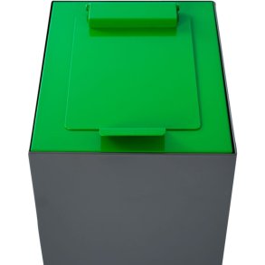 L�g, V-Part, gr�n, pulverlakeret st�l, soft close, til modulopbygget serie, 55 og 60 liter *Denne vare tages ikke retur*