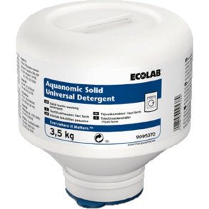 T�jvask, Ecolab Aquanomic Solid Universal Detergent, hvidt, uden farve og parfume, 3,5 kg *Denne vare tages ikke retur*