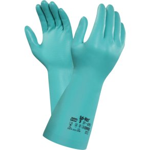 Kemikaliehandske, Ansell AlphaTec, Solvex 37-695, 9, gr�n, nitril *Denne vare tages ikke retur*