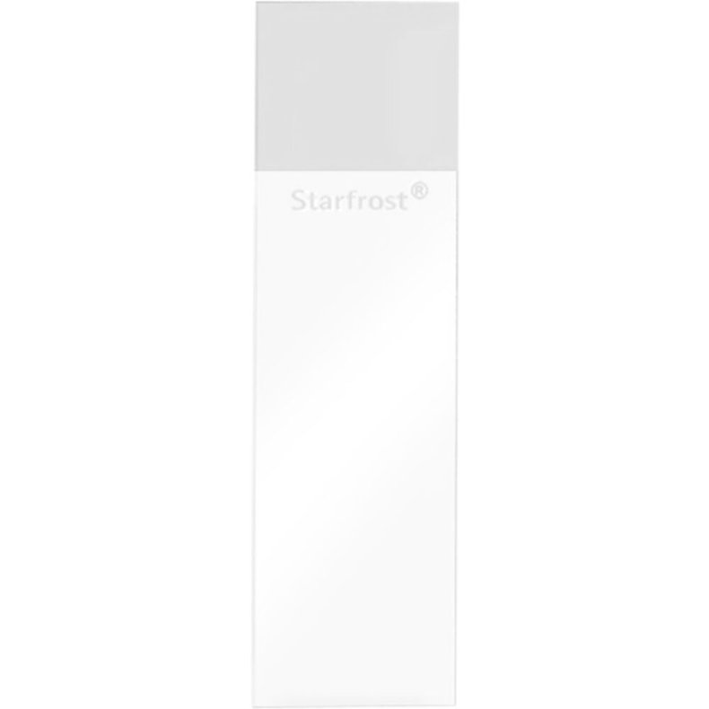 Objektglas, Starfrost, 76x26x1mm, usleben, hvidt skrivefelt, engangs