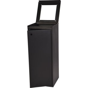 Affaldsspand, Tina Trolleys, sort, pulverlakeret st�l, 100 l, med �bent l�g *Denne vare tages ikke retur*