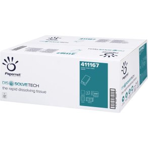 H�ndkl�deark, Dissolvetech, 2-lags, V-fold, 21x24cm, 10,5 cm, hvid, nyfiber