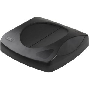 L�g, Rubbermaid, 40,6x40,6x10,2cm, sort, plast, til alle typer affald *Denne vare tages ikke retur*