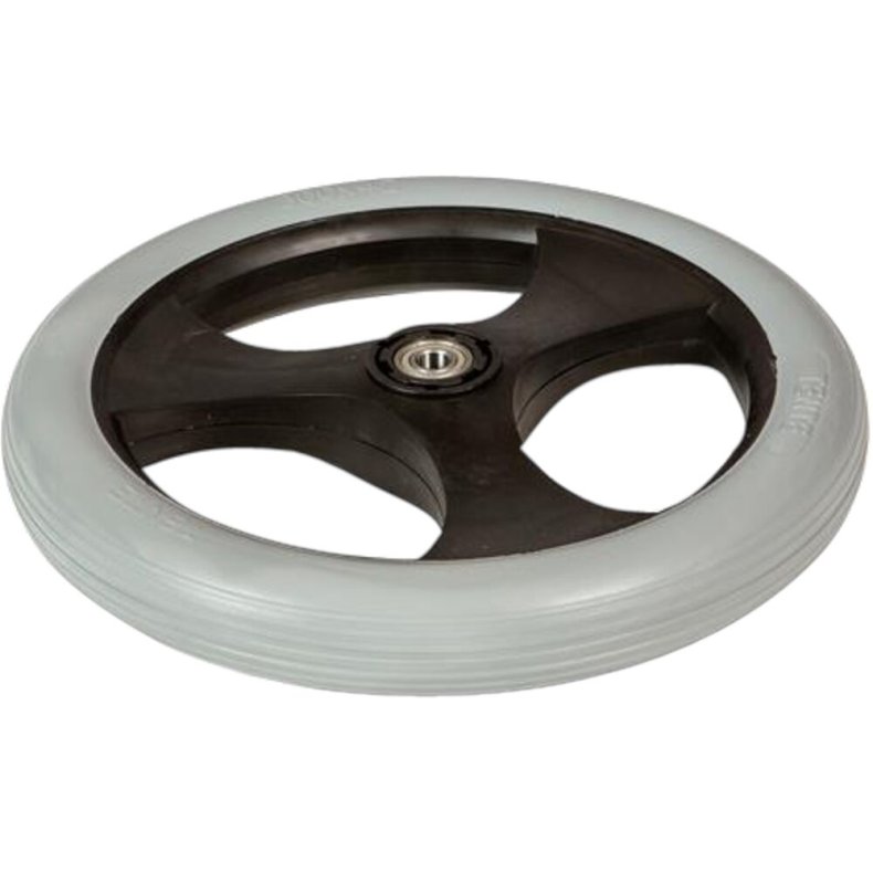 Hjul, Tina Trolleys, 125mm, gr�, PU/PP, uden bremse *Denne vare tages ikke retur*