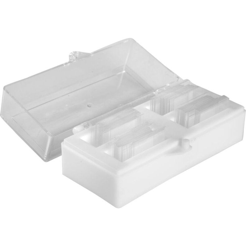 D�kglas, 18x18mm, st�ende i holder, engangs