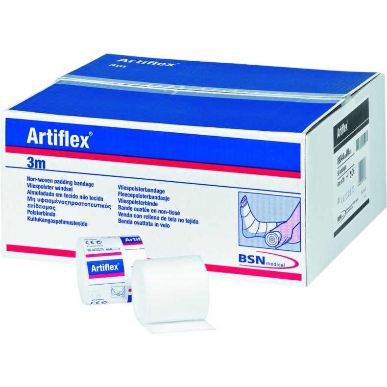 Polstervat, Artiflex, 3m x 10cm, hvid, syntetisk, usteril *Denne vare tages ikke retur*