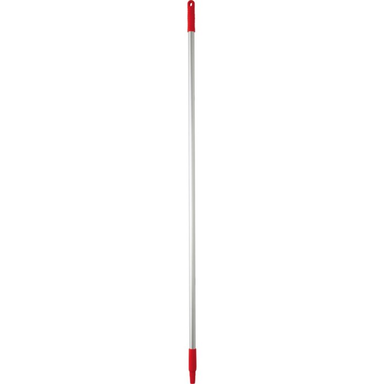 Skaft med gevind, Vikan, 146cm, �2,5cm, r�d, aluminium *Denne vare tages ikke retur*
