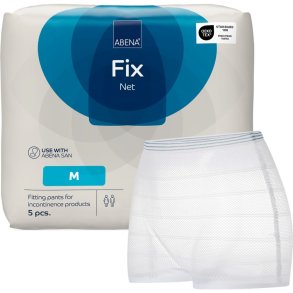 Fikseringstrusse, ABENA Fix Net, M, hvid, bl� farvekode