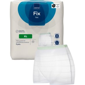Fikseringstrusse, ABENA Fix Net, XL, hvid, gr�n farvekode