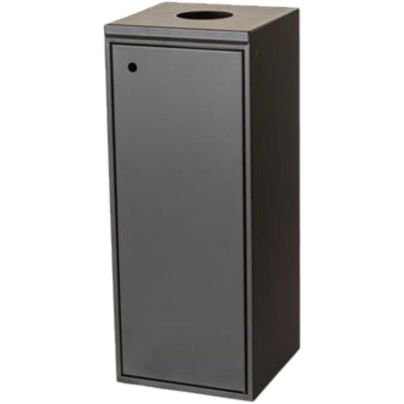 Affaldsspand, Tina Trolleys, sort, pulverlakeret st�l, 100 l, med rundt indkast til fx flasker *Denne vare tages ikke retur*