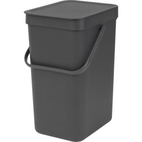 Affaldsspand, Brabantia Sort & Go, gr�, plast, 12 l, forberedt til v�gmontering inkl. materialer *Denne vare tages ikke retur*