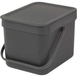 Affaldsspand, Brabantia Sort & Go, gr�, plast, 6 l, forberedt til v�gmontering inkl. materialer *Denne vare tages ikke retur*