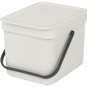Affaldsspand, Brabantia Sort & Go, lysegr�, plast, 6 l, forberedt til v�gmontering inkl. materialer *Denne vare tages ikke retur*