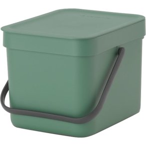 Affaldsspand, Brabantia Sort & Go, gr�n, plast, 6 l, forberedt til v�gmontering inkl. materialer *Denne vare tages ikke retur*