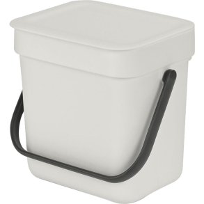 Affaldsspand, Brabantia Sort & Go, lysegr�, plast, 3 l, ekskl. v�gbeslag *Denne vare tages ikke retur*