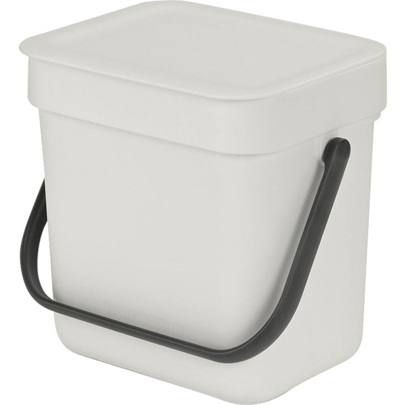Affaldsspand, Brabantia Sort & Go, lysegr�, plast, 3 l, ekskl. v�gbeslag *Denne vare tages ikke retur*