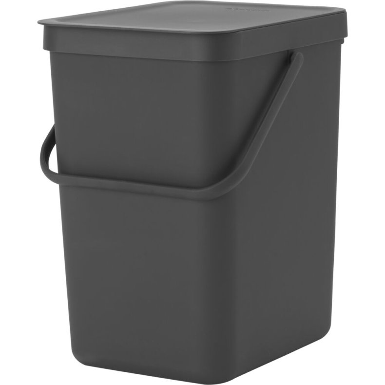 Affaldsspand, Brabantia Sort & Go, gr�, plast, 25 l, ekskl. v�gbeslag *Denne vare tages ikke retur*