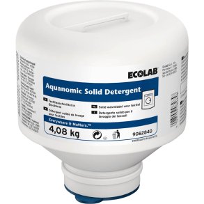 T�jvask, Ecolab Aquanomic Solid Detergent, kul�rt, uden farve og parfume, 4,08 kg