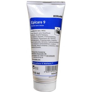 H�ndcreme, Ecolab Epicare 9, 200 ml, uden farve, med parfume