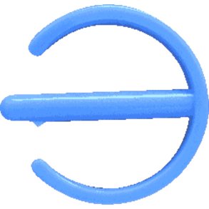 Clips til fremf�rer, bl�, plast *Denne vare tages ikke retur*
