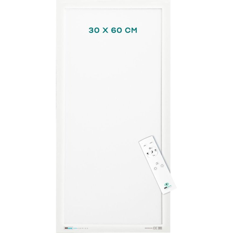 LED-panel, 30x60cm, hvid, til synspr�vetavle, inklusiv fjernbetjening