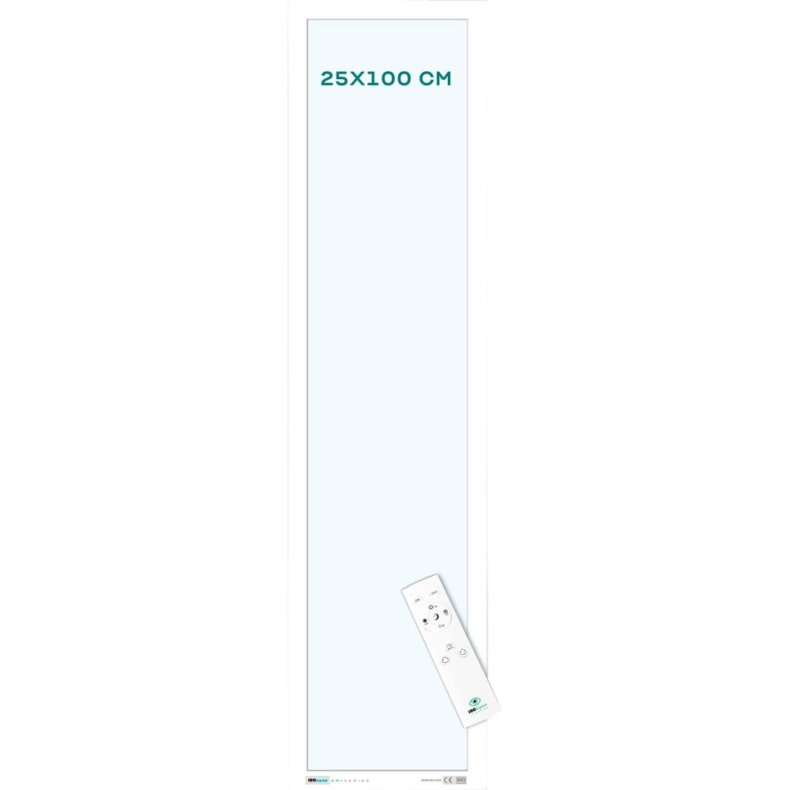 LED-panel, 25x100cm, hvid, til synspr�vetavle, inklusiv fjernbetjening *Denne vare tages ikke retur*