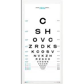 Tavle, Logmar, OpticianA, 30x60cm, hvid, 3m afstand